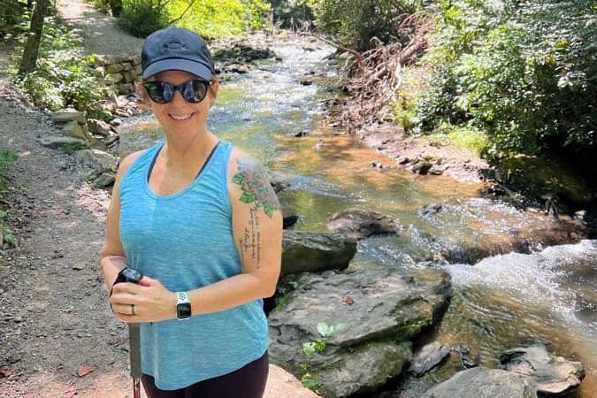 Melissa Knee Surgery Patient Taking Hike after recovery